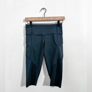 Women’s Navy Athleta Biker Short Mesh XSP Blue Athletic Shorts